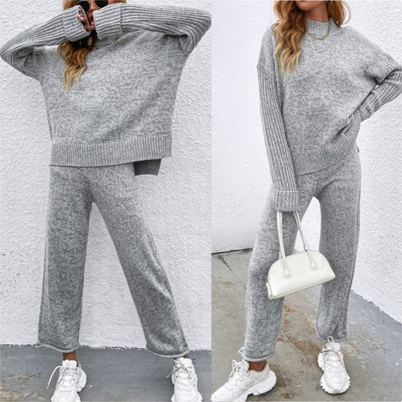 MODA ME COUTURE Sweaters - GET YOUR COMFY ON 2 piece Sweater & Pant Knit Swea
